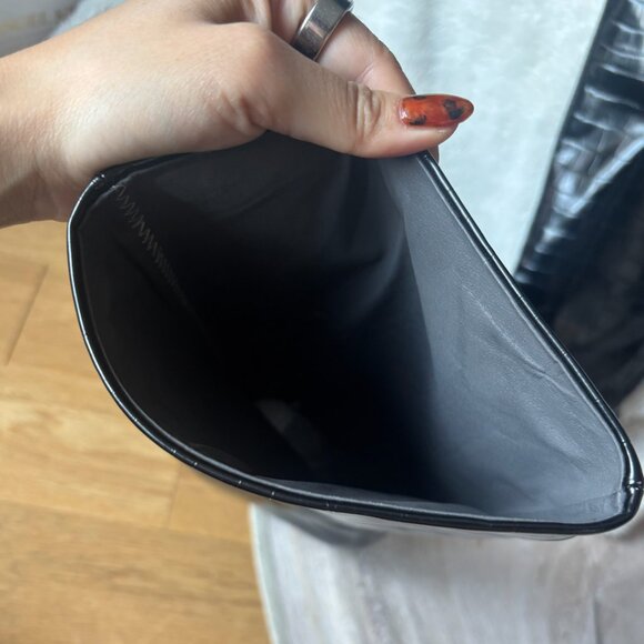 High Fashion Knee high Boots Faux Croc Leather Style (Size 6.5, 37) - Picture 5 of 6